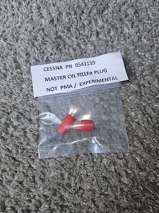 Cessna 172 182 All Cessna Master Cylinder Vent Plugs 2ea PN 0541139 NOT PMA
